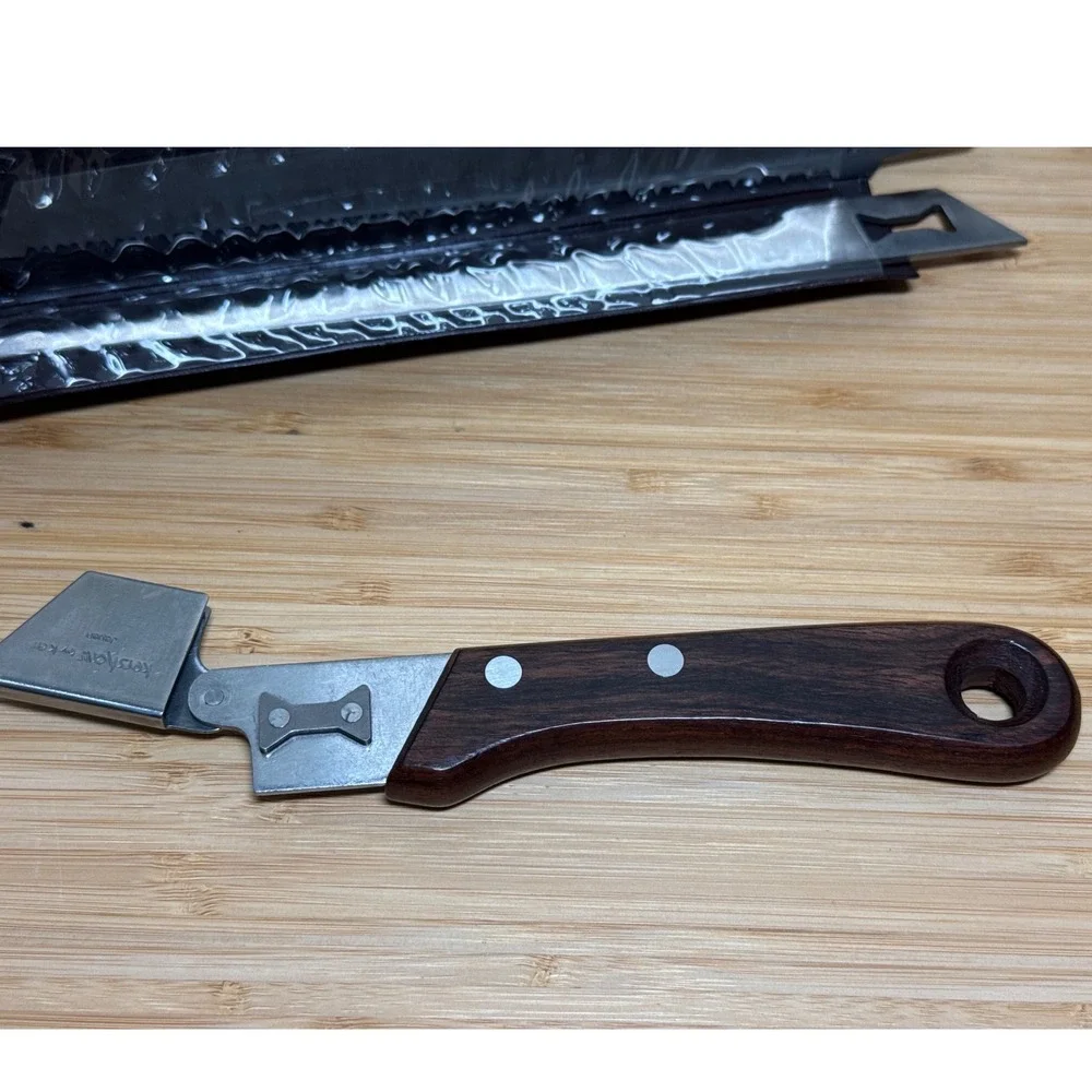 VTG Kershaw Blade Trader Knife Set Brown Rosewood 6 Interchangeable Blades